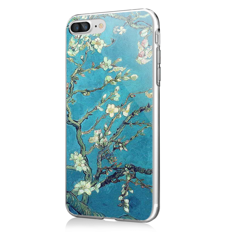 Van Gogh - Branches with Almond Blossom - iPhone 7 Plus / iPhone 8 Plus Carcasa Transparenta Silicon