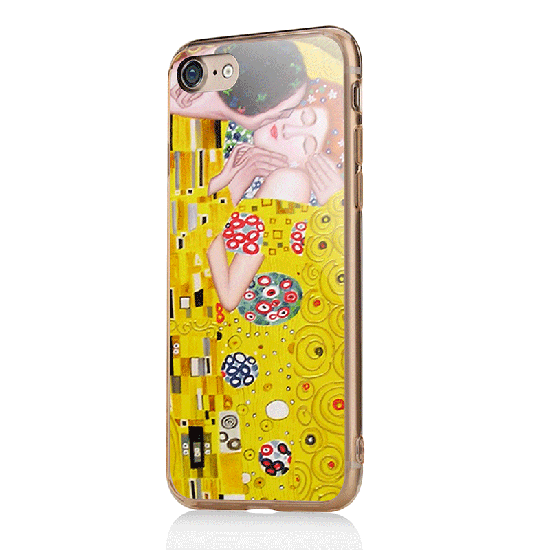 Gustav Klimt - The Kiss - iPhone 7 / iPhone 8 Carcasa Transparenta Silicon