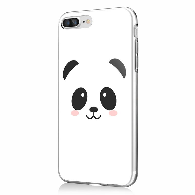 Kawaii Panda Face - iPhone 7 Plus / iPhone 8 Plus Carcasa Transparenta Silicon