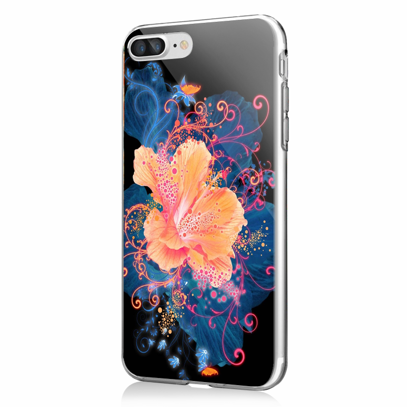 Abstract Flower - iPhone 7 Plus / iPhone 8 Plus Carcasa Transparenta Silicon