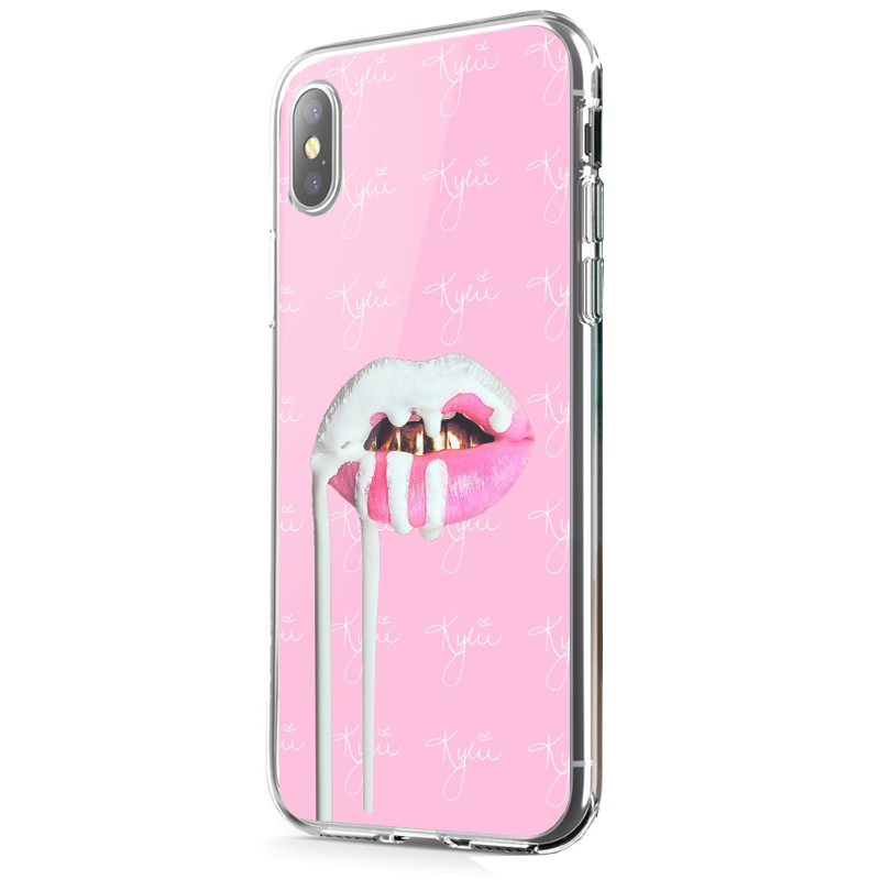 Drippy Lips - iPhone X Carcasa Transparenta Silicon