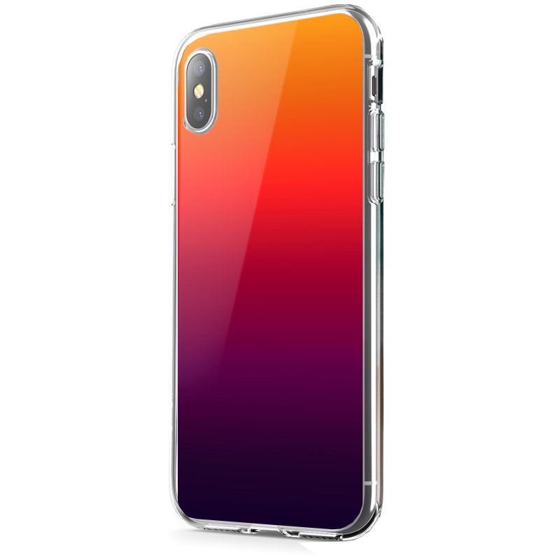 Sunset Gradients - iPhone X Carcasa Transparenta Silicon