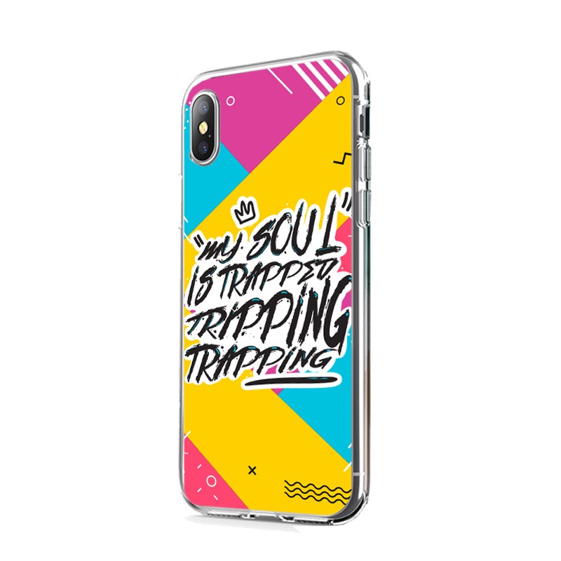 Trap Trip - iPhone X Carcasa Transparenta Silicon