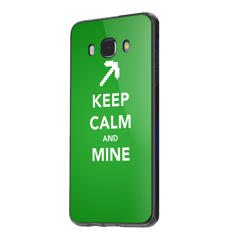 Keep calm and mine - Samsung Galaxy J5 Carcasa Silicon 