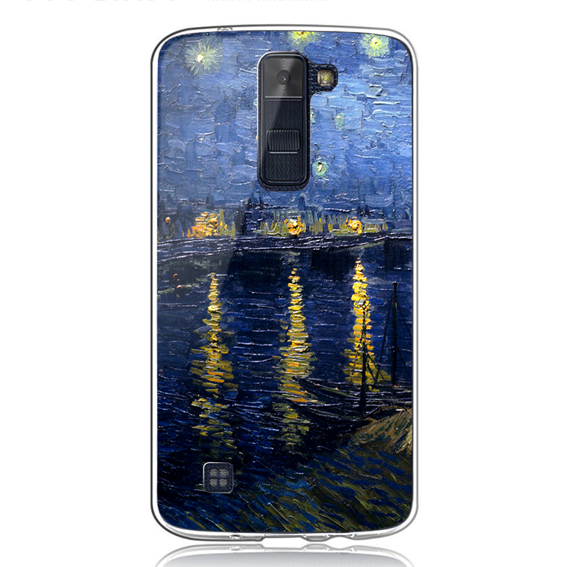 Van Gogh - Starryrhone - LG K8 Carcasa Transparenta Silicon