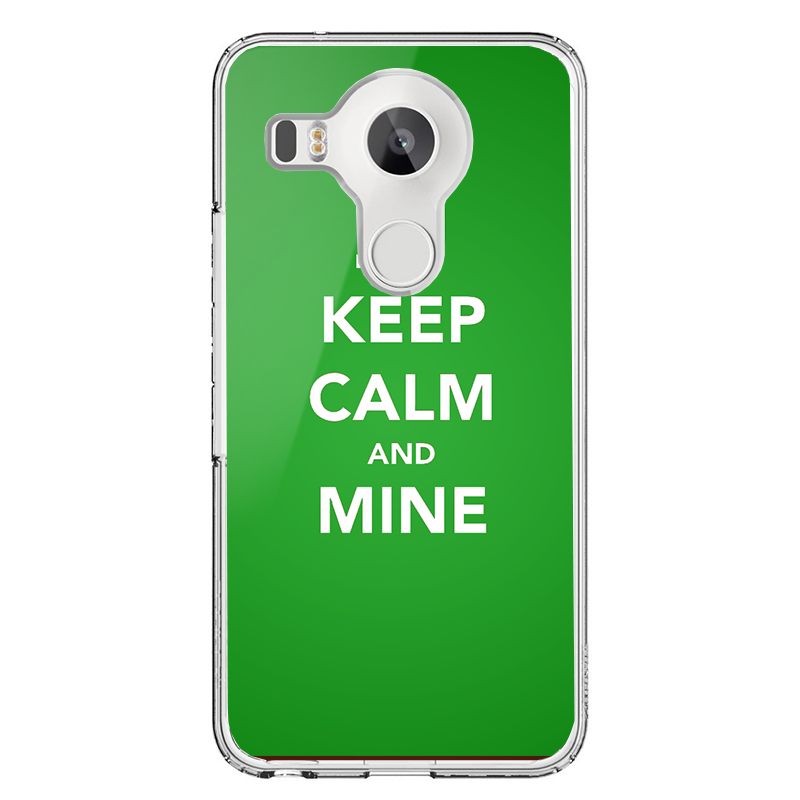Keep Calm and Mine - LG Nexus 5X Carcasa Transparenta Silicon