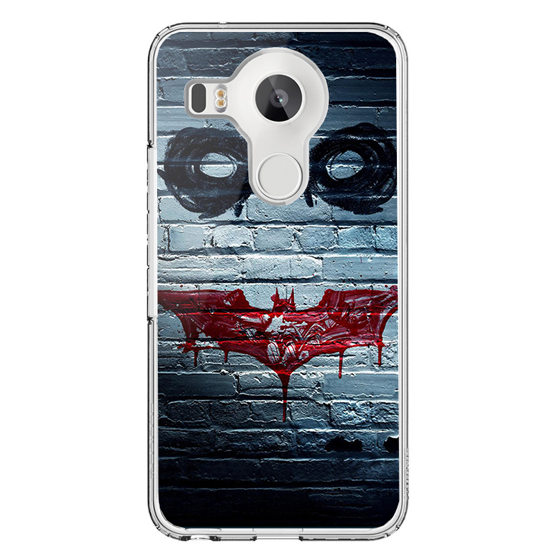 Batman/The Joker - LG Nexus 5X Carcasa Transparenta Silicon