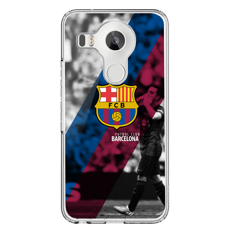 FC Barcelona 2 - LG Nexus 5X Carcasa Transparenta Silicon