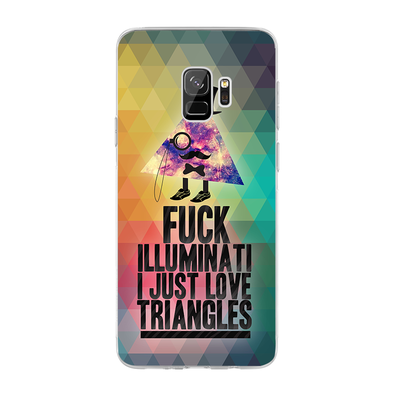 Love Triangles - Samsung Galaxy S9 Carcasa Transparenta Silicon