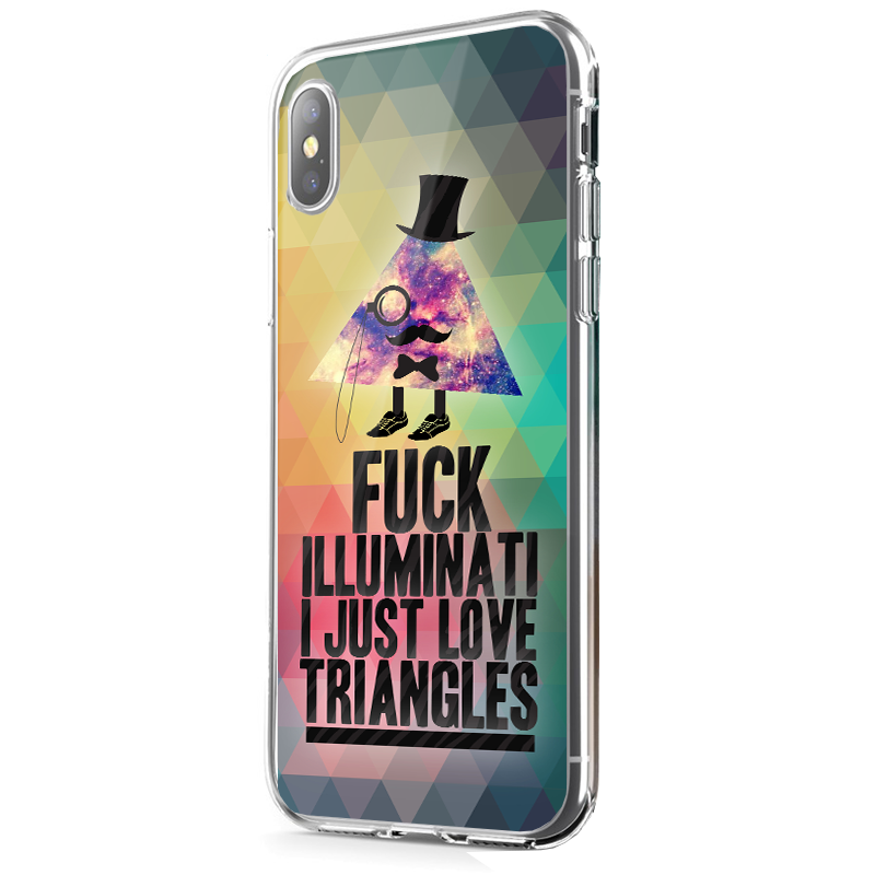 Love Triangles - iPhone X Carcasa Transparenta Silicon