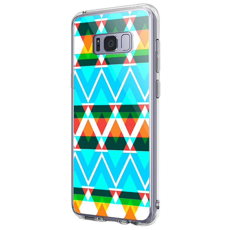 Neon Aztec - Samsung Galaxy S8 Carcasa Premium Silicon
