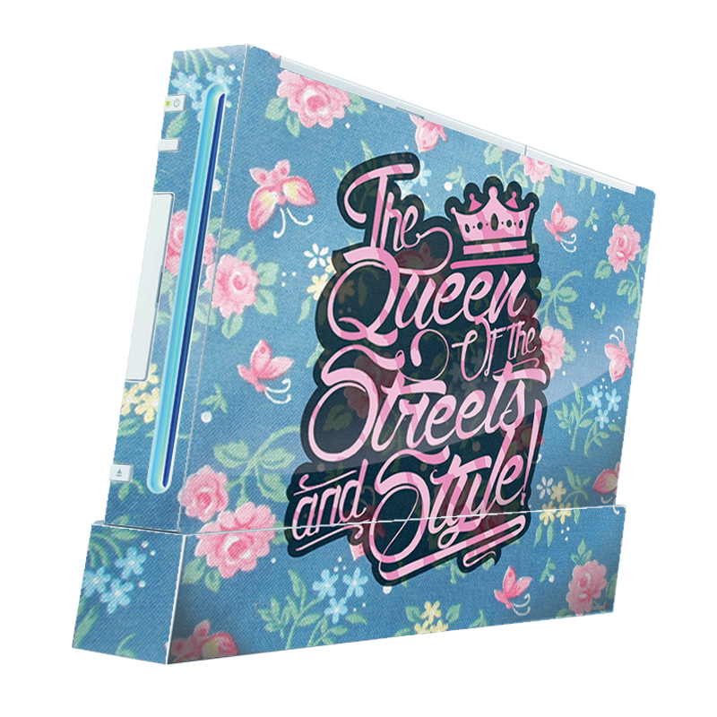 Queen of the Streets - Floral Blue - Nintendo Wii Consola Skin
