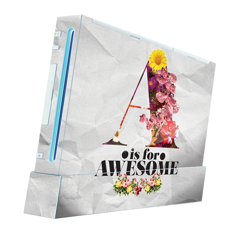 A is for Awesome - Nintendo Wii Consola Skin