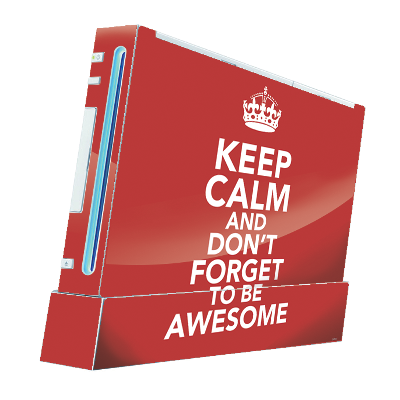 Keep Calm and Be Awesome - Nintendo Wii Consola Skin