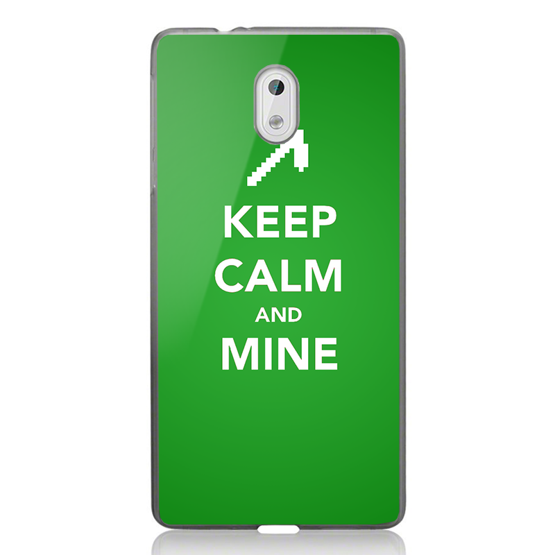 Keep Calm and Mine - Nokia 3 Carcasa Transparenta Silicon