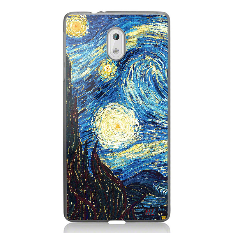 Van Gogh - Starry Night - Nokia 3 Carcasa Transparenta Silicon