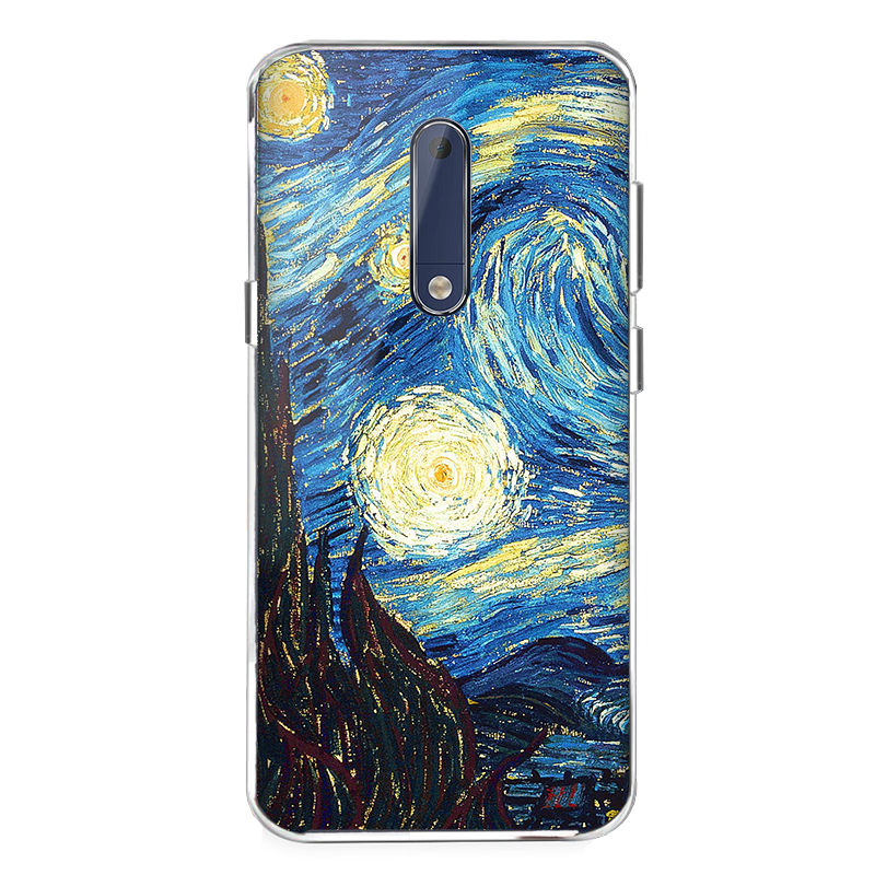 Van Gogh - Starry Night - Nokia 5 Carcasa Transparenta Silicon