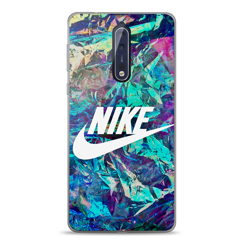 Glitchy Nike - Nokia 8 Carcasa Transparenta Silicon