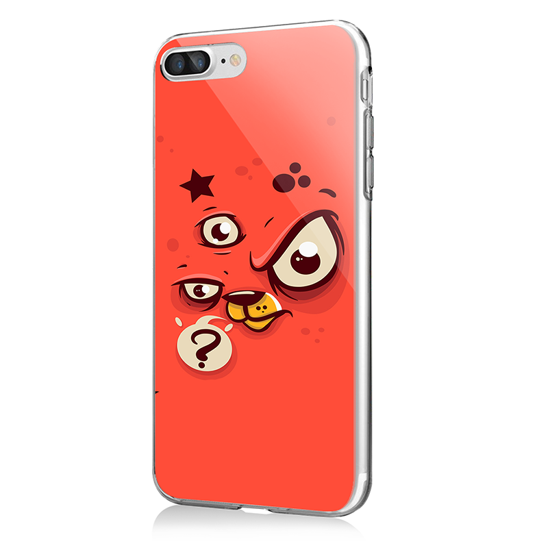 Icon Red - iPhone 7 Plus / iPhone 8 Plus Carcasa Transparenta Silicon