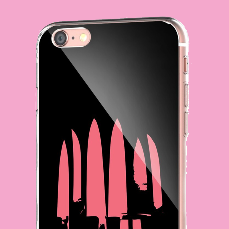 Pink Knife - iPhone 6 Carcasa Transparenta Silicon