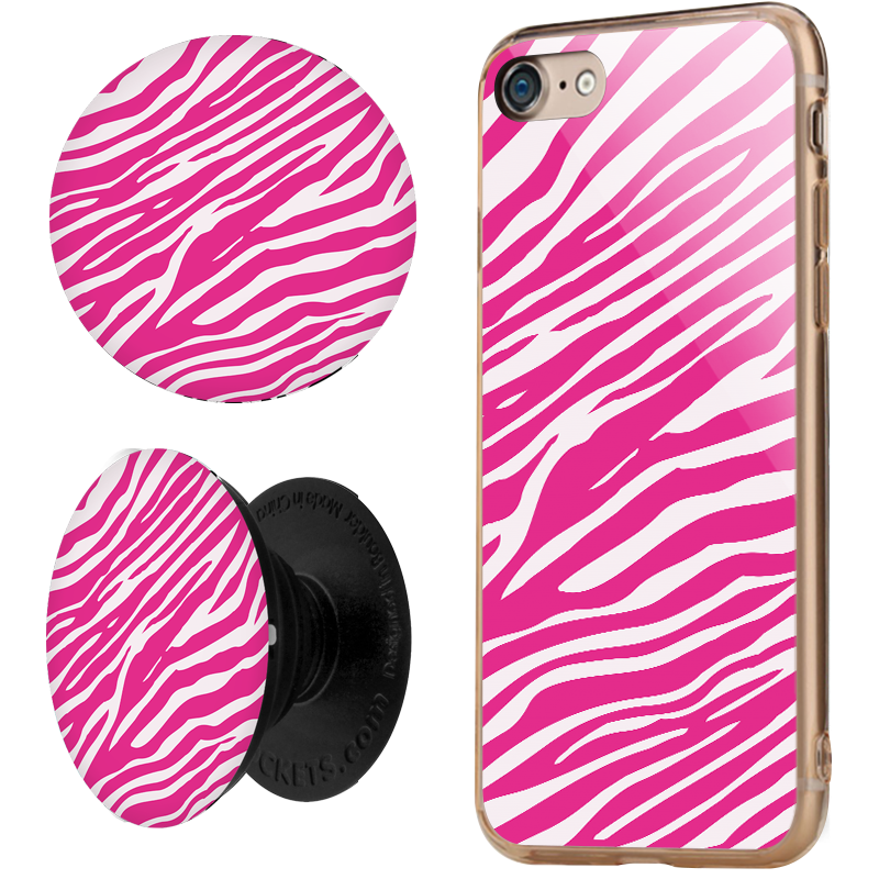 Combo Popsocket Pink Zebra