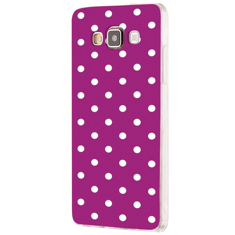 Purple White Dots - Samsung Galaxy J5 Carcasa Silicon 