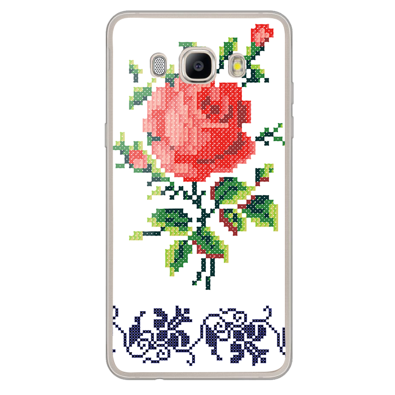 Red Rose - Samsung Galaxy J7 Carcasa Silicon Transparent