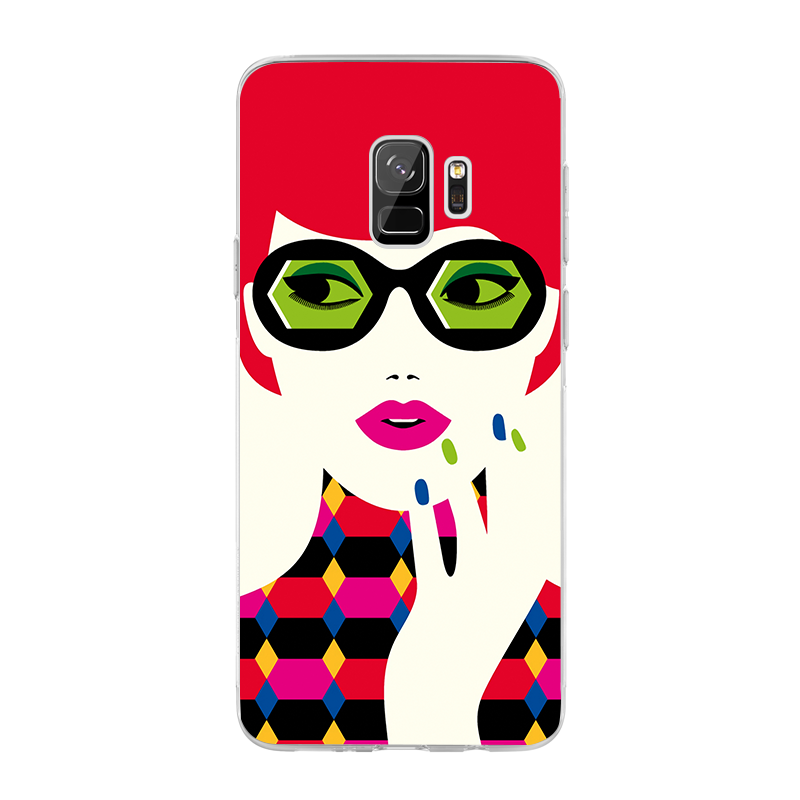 Redheaded Lady - Samsung Galaxy S9 Carcasa Transparenta Silicon