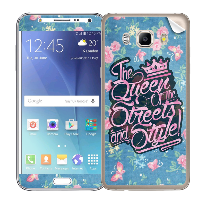 Queen of the Streets - Floral Blue - Samsung Galaxy J5 Skin