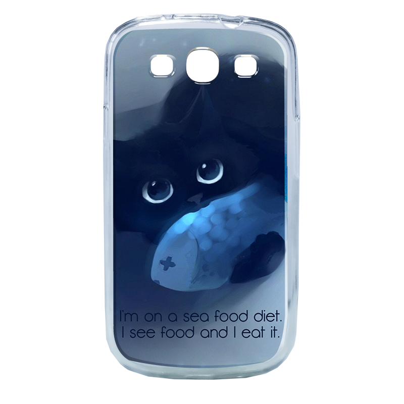 Sea Food - Samsung Galaxy S3 Carcasa Transparenta Plastic