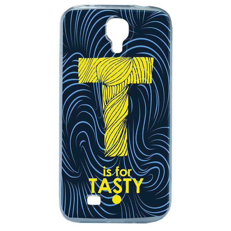 T is for Tasty - Samsung Galaxy S4 Carcasa Transparenta Silicon