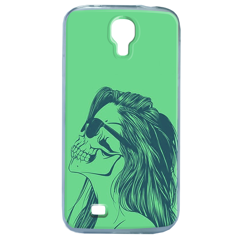 Skull Girl - Samsung Galaxy S4 Carcasa Transparenta Silicon