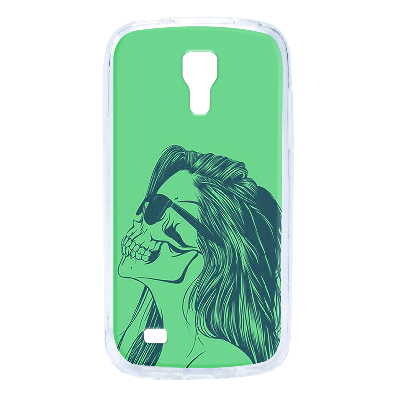Skull Girl - Samsung Galaxy S4 Mini Carcasa Transparenta Silicon