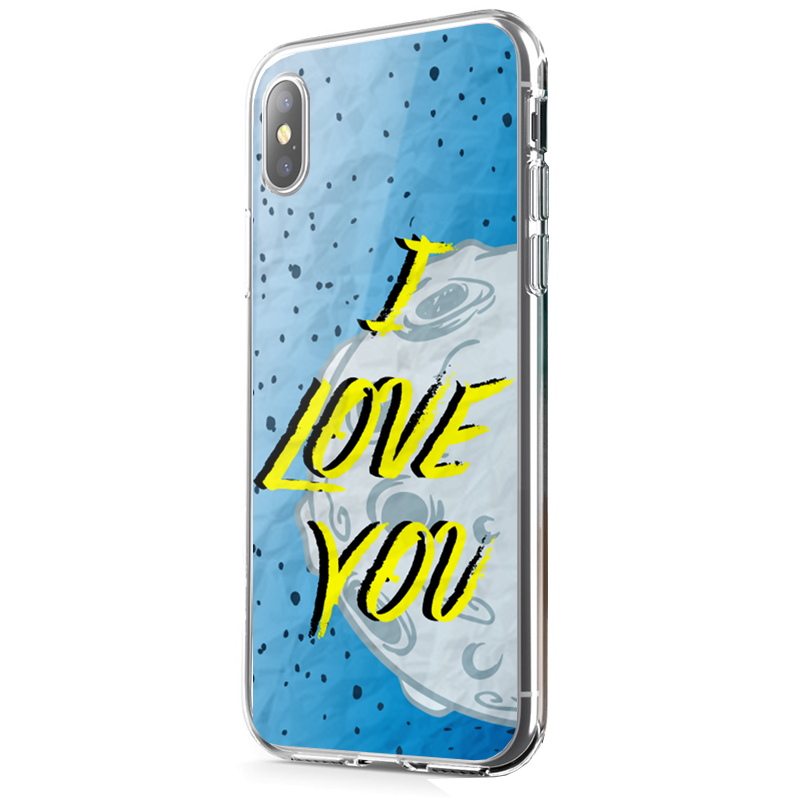 I Love You - iPhone X Carcasa Transparenta Silicon