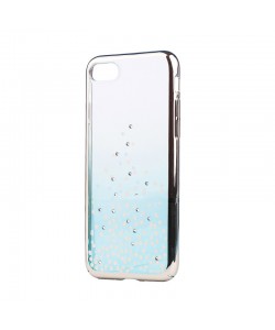 Unique Polka Green - Comma iPhone 7 / iPhone 8 Carcasa (Cristale Swarovski®, electroplacat, protectie 360°)