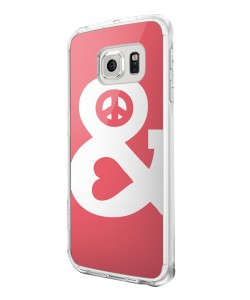 Peace & Love - Samsung Galaxy S6 Carcasa Plastic Premium