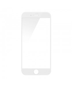 Folie Devia Sticla Temperata 3D White (1 fata margini curbate + 1 spate Clear) - iPhone 7 / iPhone 8