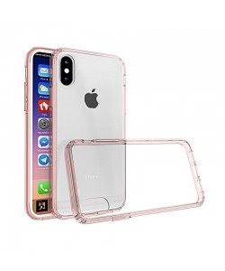 Just Must Pure II Pink - iPhone X Carcasa TPU (spate transparent, margini flexibile)