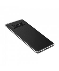 Just Must Arm Duo Silver - Samsung Galaxy Note 8 Carcasa (spate textura carbon negru)