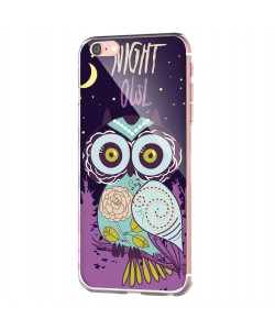 Night Owl - iPhone 6 Carcasa Transparenta Silicon