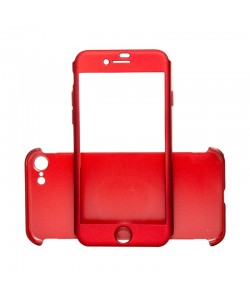 Just Must Defense 360 Red - iPhone 7 / iPhone 8 (3 piese: protectie spate, protectie fata, folie sticla)