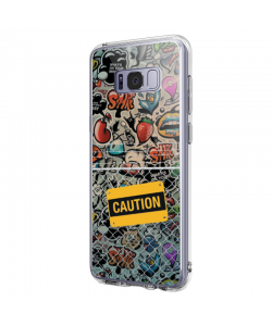 Caution! - Samsung Galaxy S8 Plus Carcasa Transparenta Silicon