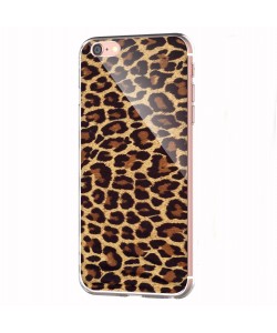 Leopard Print - iPhone 6 Carcasa Transparenta Silicon