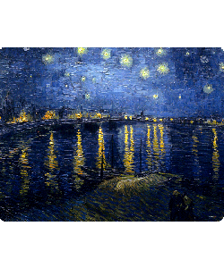 Van Gogh - Starryrhone - Sony Xperia Z3 Husa Book Neagra Piele Eco