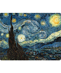 Van Gogh - Starry Night - iPhone 6 Husa Book Alba Piele Eco