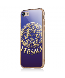 Purple Versace - iPhone 7 / iPhone 8 Carcasa Transparenta Silicon