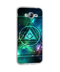Triangle Galaxy 2 - Samsung Galaxy J3 Carcasa Transparenta Silicon