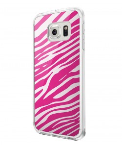 Pink Zebra - Samsung Galaxy S6 Edge Carcasa Silicon Premium