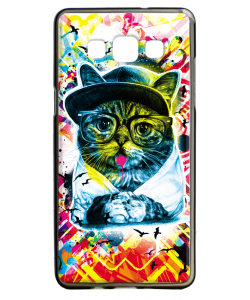 Hipster Meow - Samsung Galaxy A5 Carcasa Silicon
