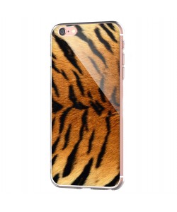 Tiger Fur - iPhone 6 Carcasa Transparenta Silicon